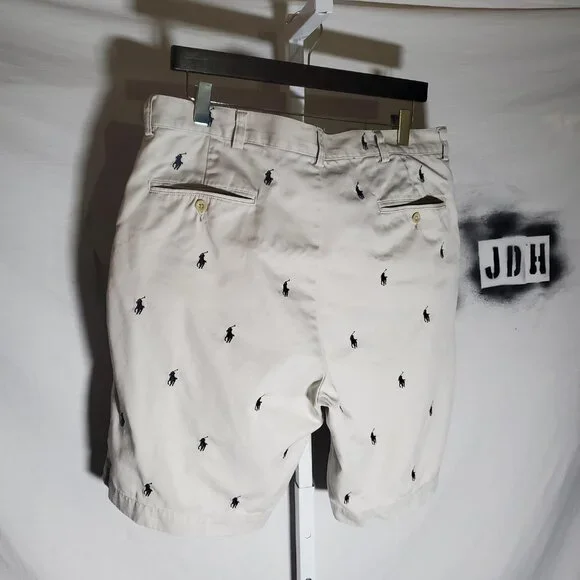 POLO Ralph Lauren Prospect Short in Light Tan with Allover Pony sz 36w - Picture 5 of 16